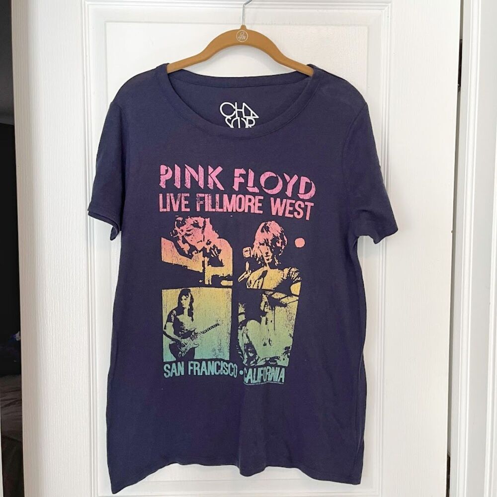 Chaser NWT Pink Floyd Live Fillmore West Crew Short Sleeve 100% Cotton T Shirt - Picture 1 of 9